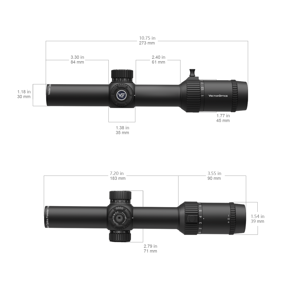 Vector Optics Forester 1-8x24 SFP Zielfernrohr