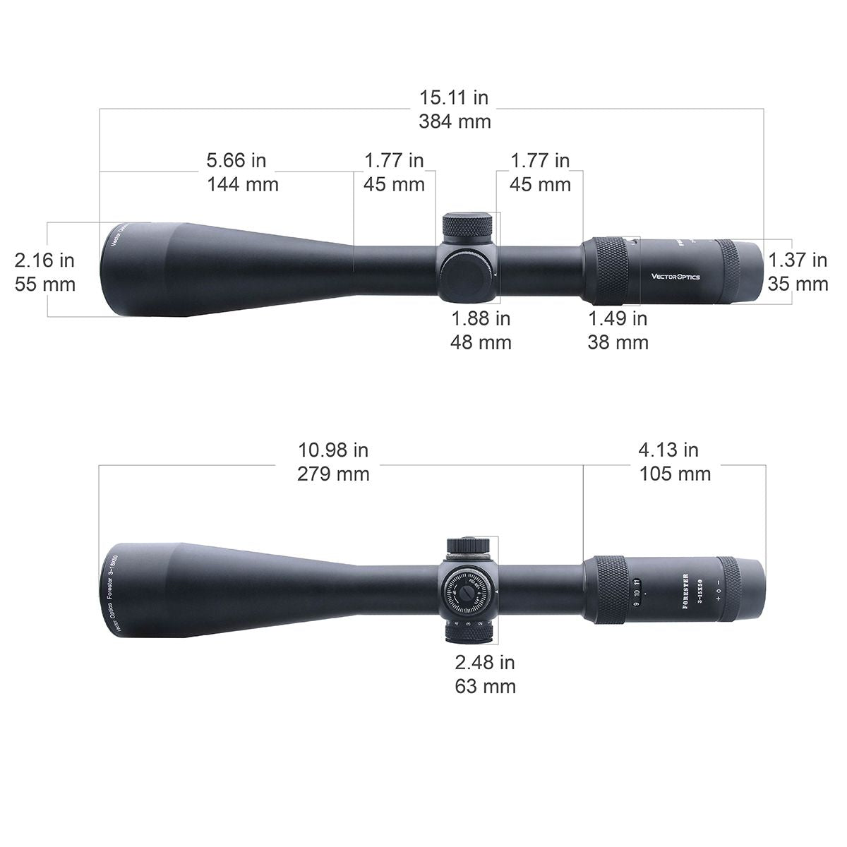 Vector Optics Forester 3-15x50SFP Zielfernrohr