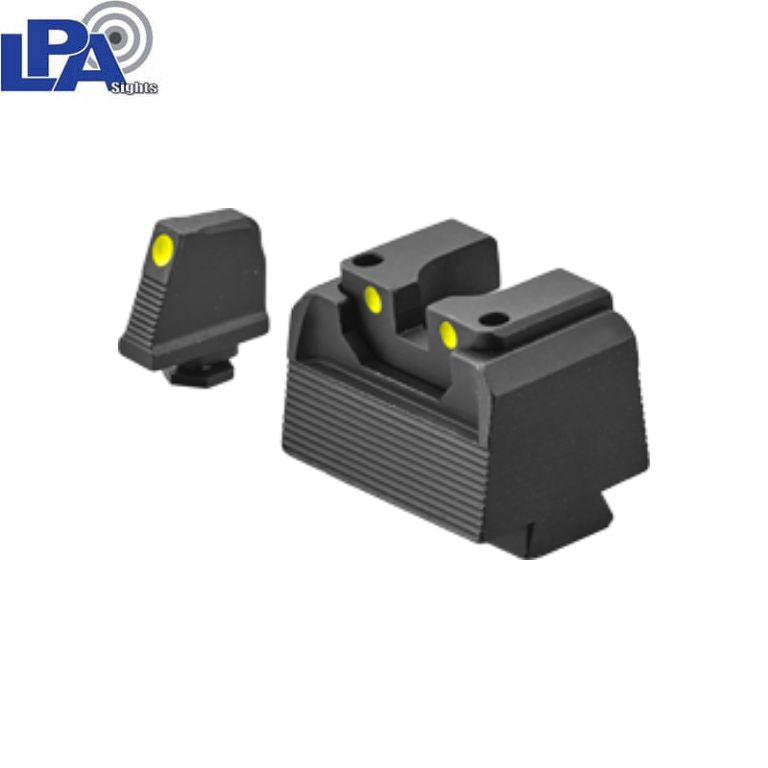 Walther PDP tall semi-adjustable sight set | with luminescent dots LPA