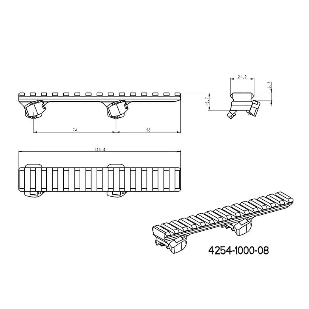 Adapter for Picatinny rail | Blaser base