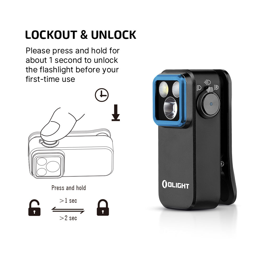 Olight Oclip Pro | multifunktionale Clip-Taschenlampe | 500 lm