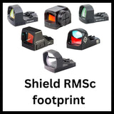 Rotpunktvisiere mit Shield RMSc Footprint
