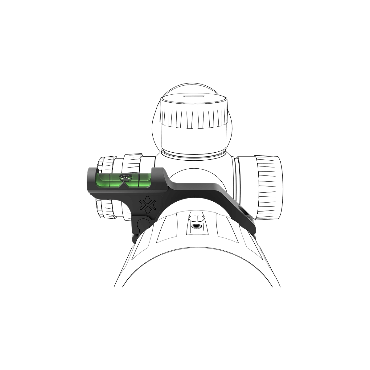 30 mm versetzte Wasserwaage für Zielfernrohr 