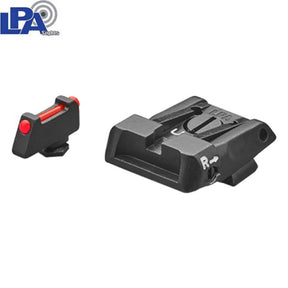 Verstellbare Visierung für Glock [G17 G19 G26 & other] | mit Faseroptik
