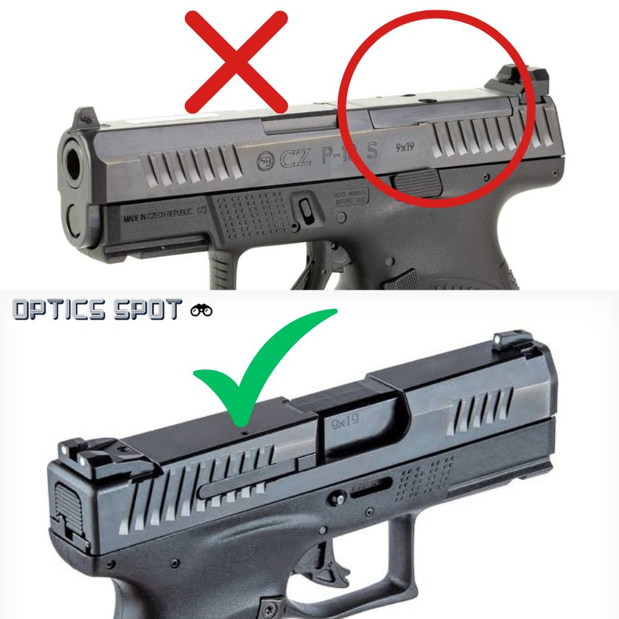 CZ P-10 [P-10C, P-10F, P-10S] Rotpunktmontage | type A [RMSc, DPP, Docter Footprint] 