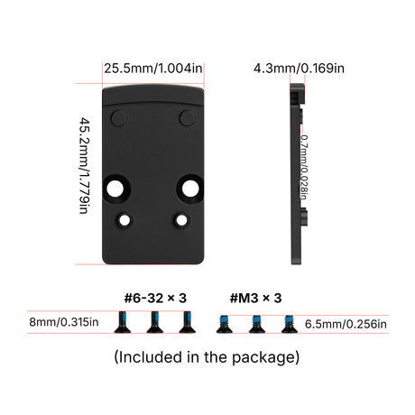 Footprint-Adapter | von Trijicon RMR zu Shield RMSc & K-series Footprint