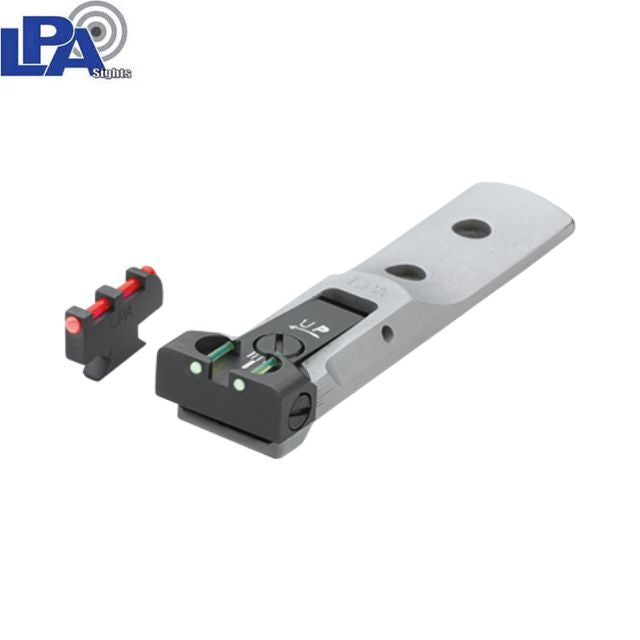 S&W revolver [686, 629, 19, 66, 586 & other] adjustable sight set [silver; spring-front sight] | fiber optic