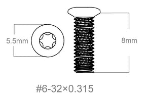 Set Schrauben 3Stk | 6-32x0.315’’ [T10]