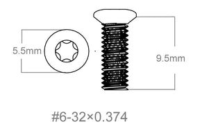 Satz Schrauben 3Stk | 6-32x0.374’’ [T10]