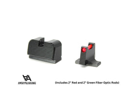 Sig Sauer P220 P226 P229 P320 & P365 Optics Ready hohe Sport-Visierung mit Faseroptik