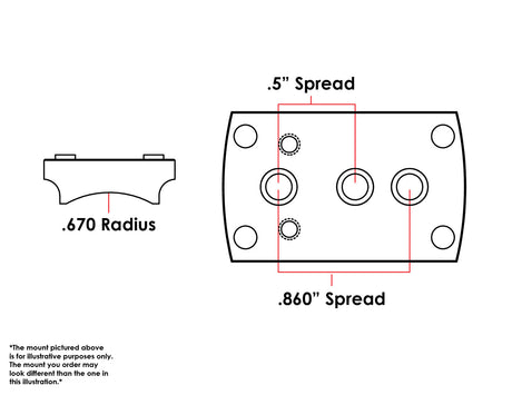 Universal Schrotflinten- / Gewehr- [.670’’ Radius] Rotpunktmontage | Typ S [RMSc DPP K-series Footprint]