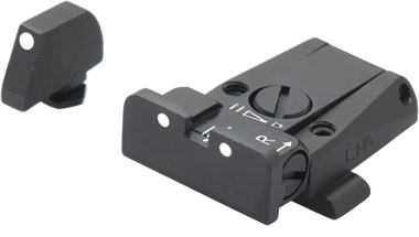 Verstellbare Visierung für Glock [G17 G19 G26 & other] | white dots