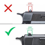 Browning Hi-Power [Vigilante Mark III Practical HP40] verstellbare Visierung | Fiberoptik [front & rear]