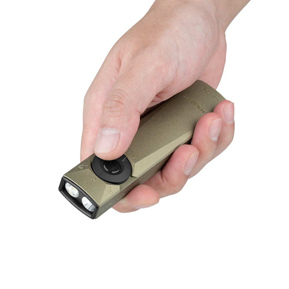 Olight Arkfeld Ultra | flache 3-in-1 EDC Taschenlampe | 1.400 lm - Olive Green