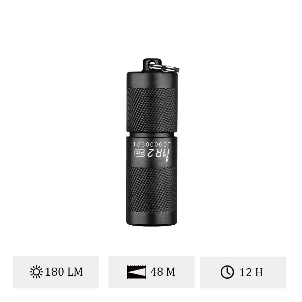 Olight i1R 2 Pro | wiederaufladbare Schlüsselbund-Taschenlampe | 180 lm - Schwarz