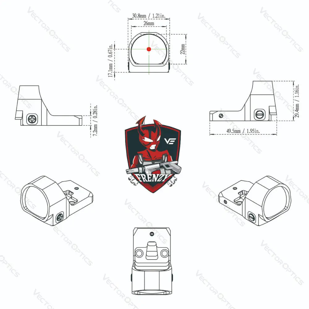 Vector Optics Frenzy 1x22x26 MOS red dot Vector Optics
